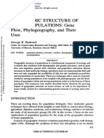 Annurev - En.41.010196 Geographic Structure of Insect Populations Gene Flow, Phylogeography and Their Uses