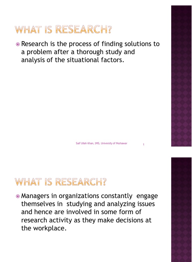 Research Is The Process of Finding Solutions To A Problem After A ...
