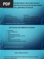 WDM and DWDM Slide