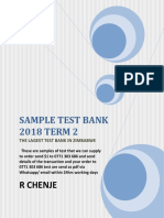 Sample Test Bank 2018 TERM 2: R Chenje
