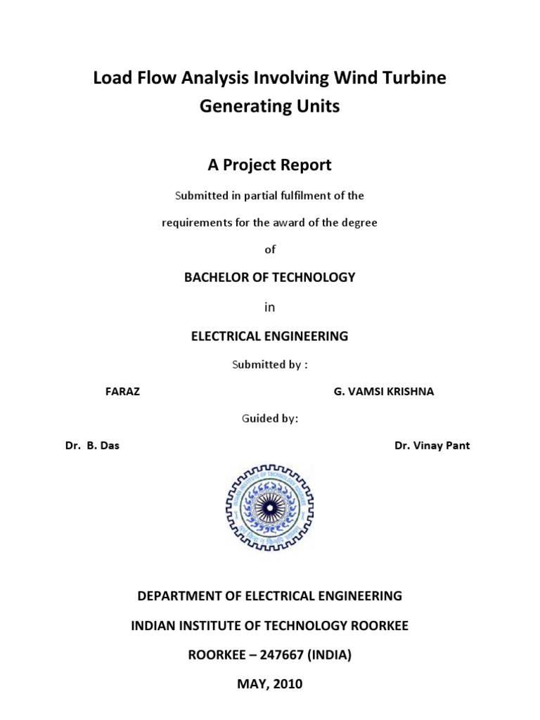 Load Flow Analysis of Wind Turbines | PDF | Wind Power | Electrical Grid