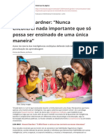 Howard Gardner Nunca Encontrei Nada Importante Que So Possa Ser Ensinado de Uma Unica Maneirapdf