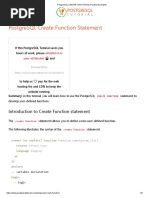 PostgreSQL CREATE FUNCTION By Practical Examples