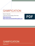 Gamification: Gavin Henrick, Learning Technology Services