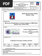 01 - 11056-INS-415 Installation Procedure For Blow-Off Valve of Turbine