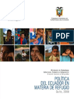 Politica Del Ecuador en Materia de Refugio