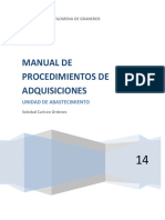 Manual de procedimientos de adquisiciones Hospital Santa Filomena