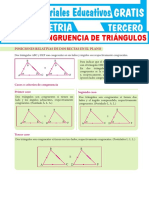 Casos de Congruencia de Triángulos para Tercer Grado de Secundaria