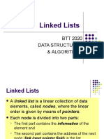 Linked Lists: BTT 2020 Data Structures & Algorithms