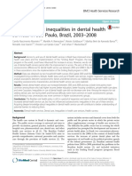 Socioeconomic Inequalities in Dental Health Services in Sao Paulo, Brazil, 2003-2008.