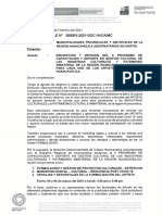 Oficio Multiple #000001-2021-DDC Hvca/Mc: Huancaveuca
