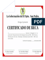 Certificado de Becas 2020