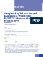 Complete English As A Second Language For Cambridge IGCSE® Writing & Grammar Practice Book Mark Scheme