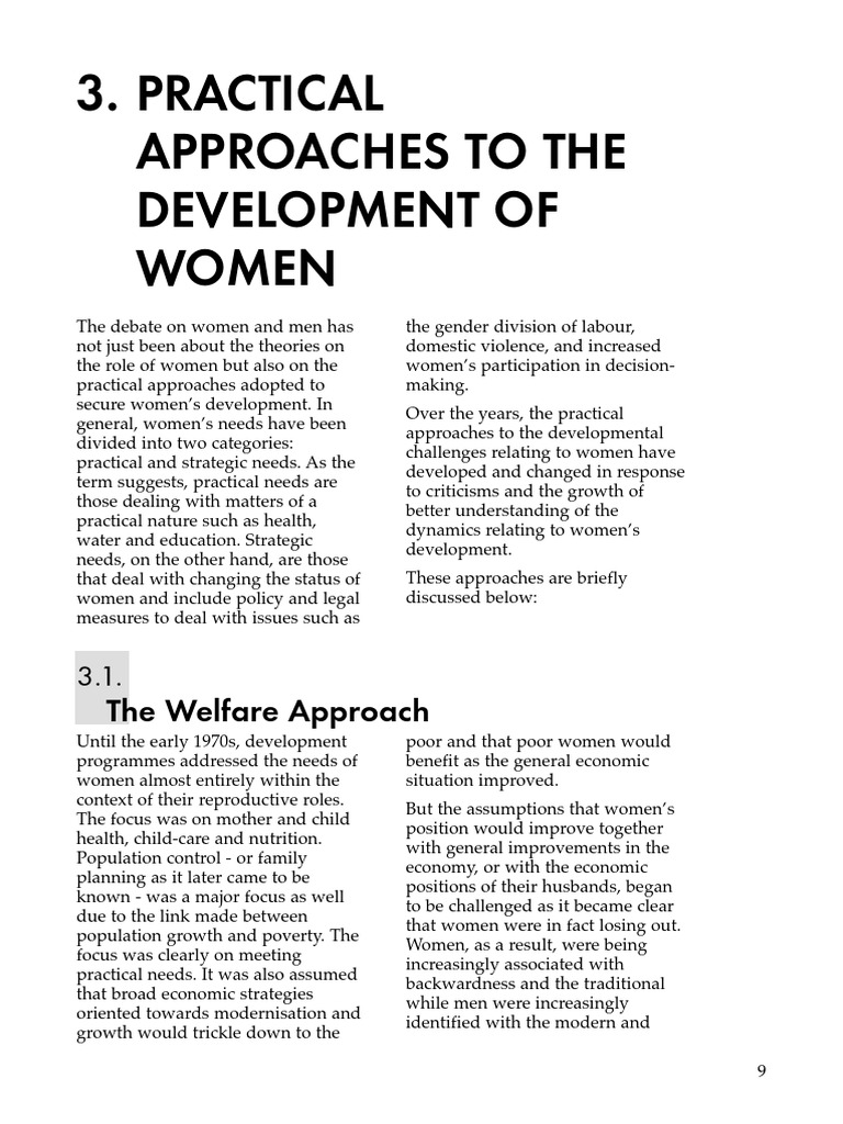 Practical Approaches to Women's Development | PDF | Gender | Gender Studies