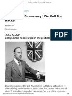 They Call It Democracy' We Call It A Racket: John Tyndall