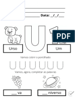 Urso completa palavras no universo