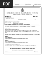 Zimsec Biology O Level Greenbook | PDF