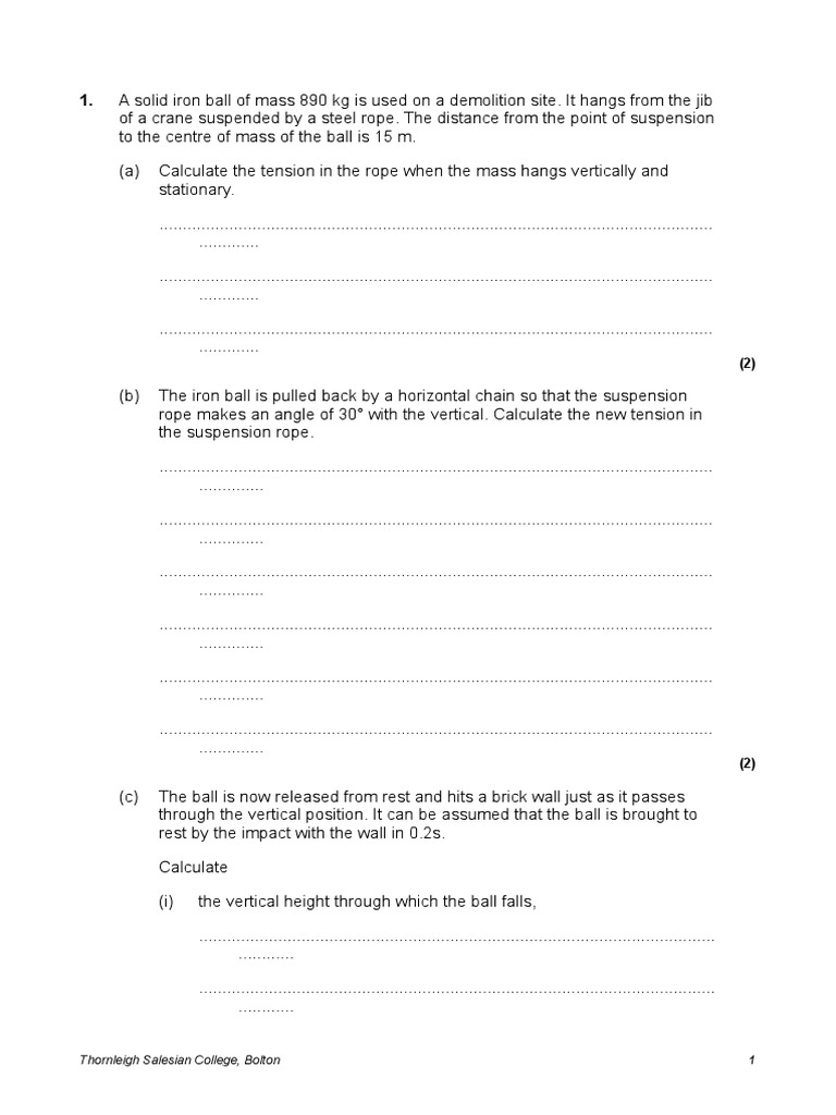 Newtons Laws EQ MS PDF Collision Momentum
