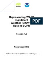 Representing WAFS Significant Weather (SIGWX) Data in BUFR