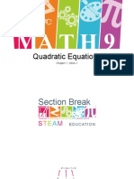 H MAT 9: Quadratic Equations