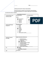 Data Gathering Instrument For Trainee’s Characteristics