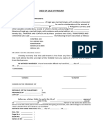 203342191 Deed of Sale of Firearm