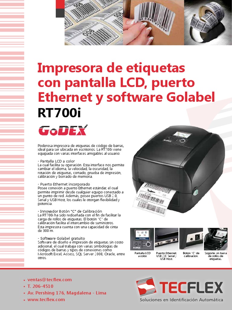 Godex RT700i Web | PDF | Impresora (Computación) | Microsoft Windows