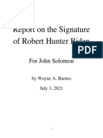 Signature Analysis of RHB - Wayne Barnes 2021-07-03