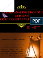 Teknik Analisis Ekonomi Efisiensi Cost Benefit Analysis (Cba)