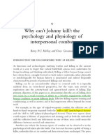 Why Can't Johnny Kill - The Psychology and Physiology of Interpersonal Combat