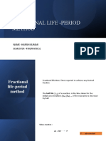 Fractional Life - Period Method: Name-Harish Kumar Semester - 4Th (Physics)