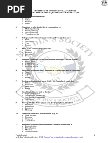 Horticulture MCQ S