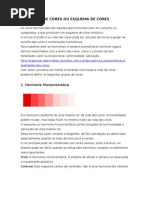 HARMONIA DE CORES OU ESQUEMA DE CORES