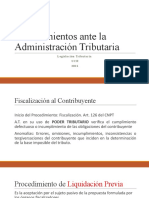 Clase # 3 Procedimientos Ante La Administración Tributaria