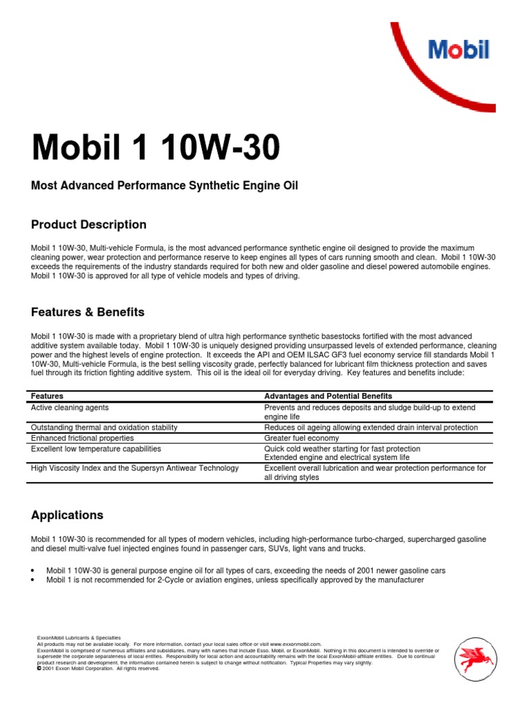 Product Description Most Advanced Performance Synthetic Engine Oil PDF Motor Oil Oils