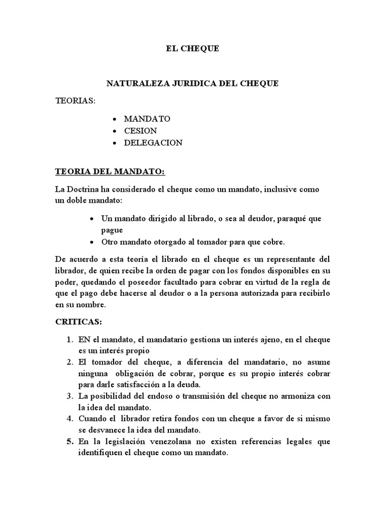 Doble Endoso en Cheques Mandato | PDF | Cheque | Dinero