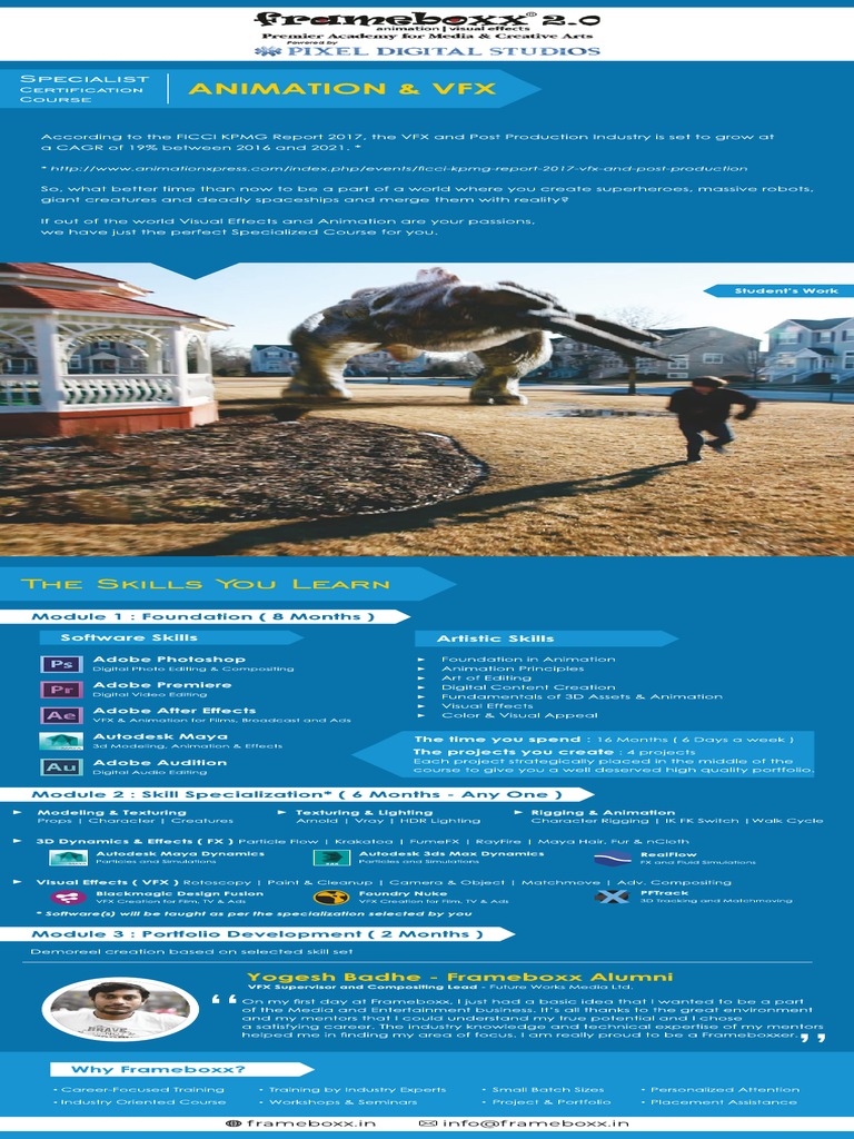 Frameboxx 2.0 Animation and VFX | PDF