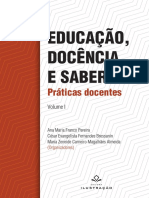 EDUCAÇÃO DOCÊNCIA E SABERES volume 1 PRÁTICAS DOCENTES Editora Ilustração