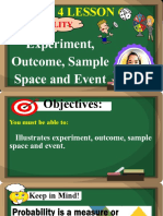 EXPERIMENT, OTCOME, SAMPLE SPACE AND EVENT