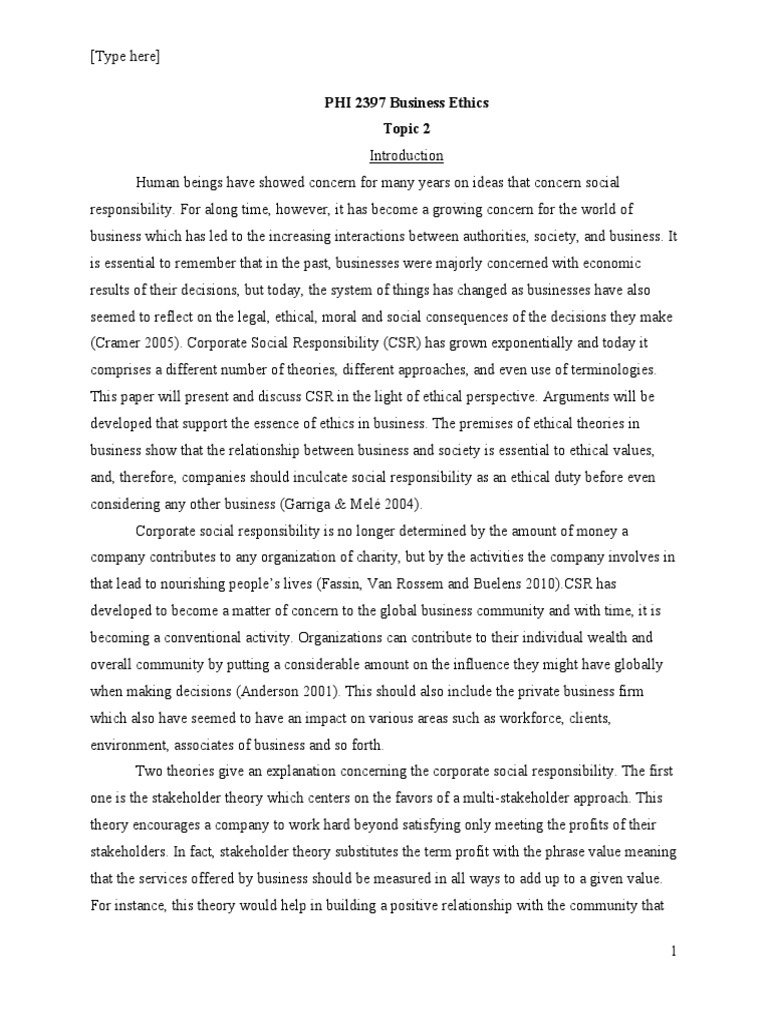 corporate social responsibility essay pdf