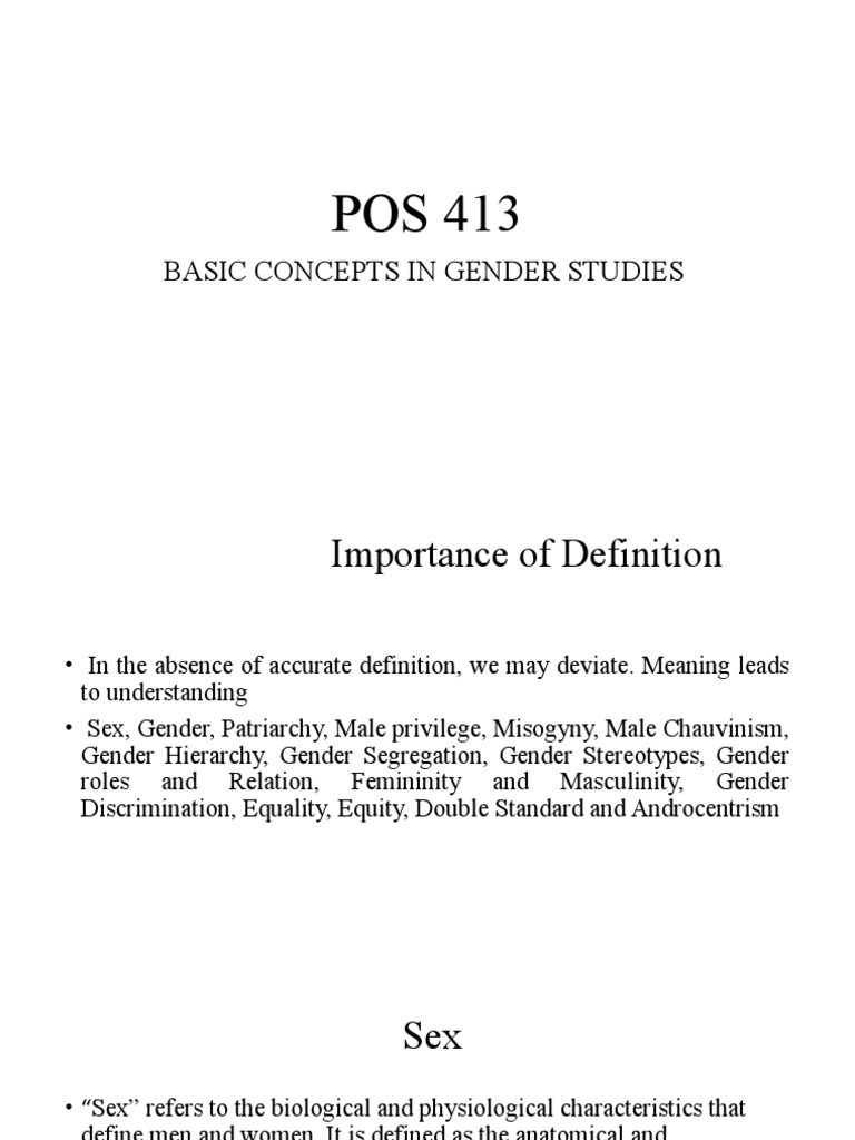 Gender Studies: Key Concepts Explained | PDF | Gender | Gender Studies