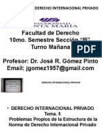 Derecho Internacional Privado, Tema 5