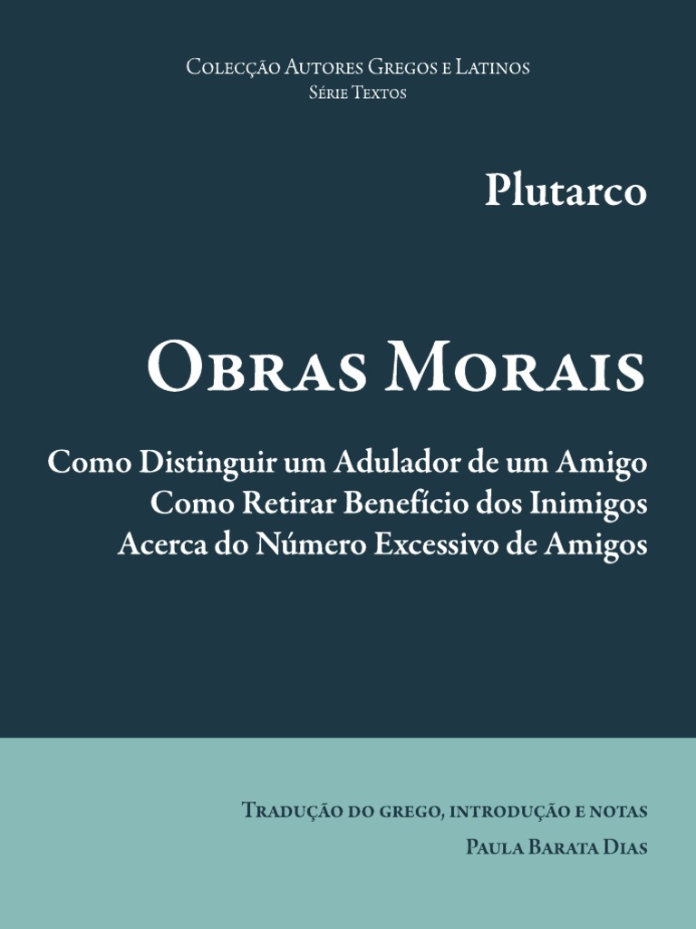 PLUTARCO. Obras Morais Sobre A Amizade | PDF | Sócrates | Amizade, image size:768x1024