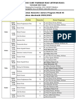 Jadwal Perkuliahan Semester Antara T.A 20202021