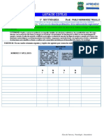 LISTA DE COTEJO - RUBRICA DE EVALUACION - CyT - 1°