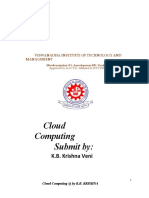 Cloud Computing Submit By:: K.B. Krishna Veni