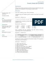 Present Simple WH Questions Worksheet