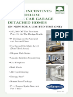 Special Incentives On All Deluxe Double Car Garage Detached Homes