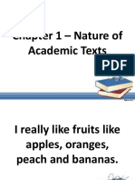 Chapter 1 - Nature of Academic Texts