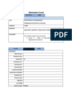 Metadata Form